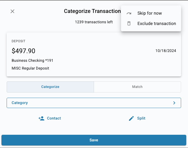 Quickly categorize transactions directly from your Bank Reconciliation ...