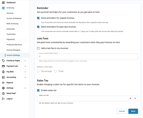 Invoice-InvoiceSettings