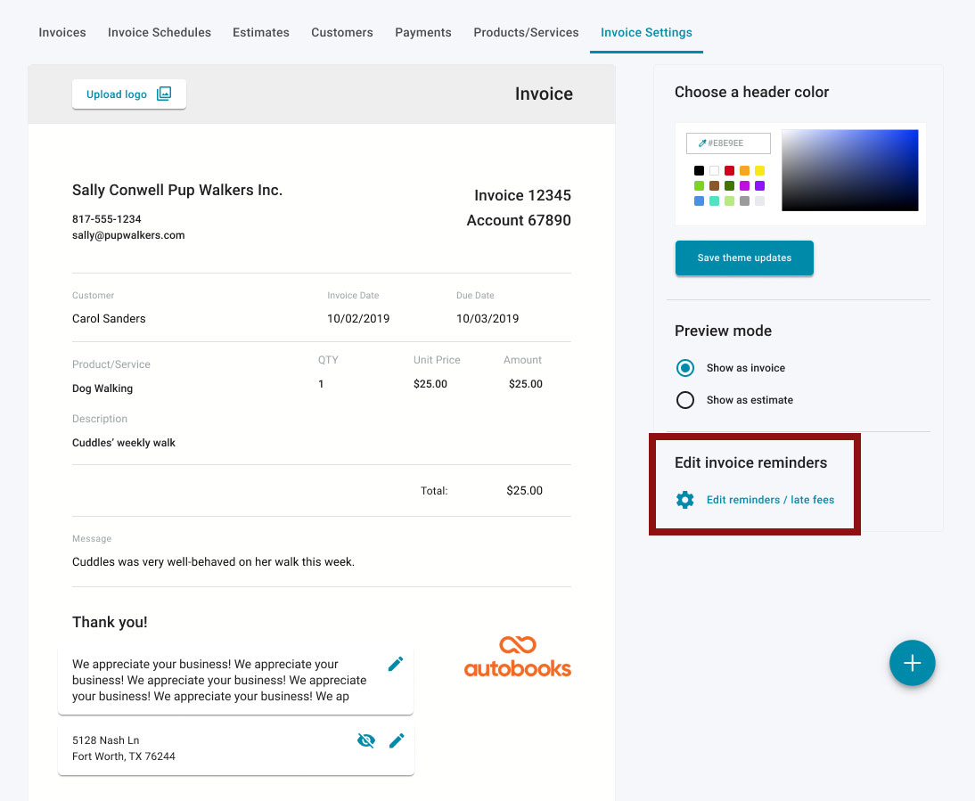 Automate Payment Reminder Emails And Late Fees   Invoice Settings EditReminders Highlight Modal Jpg 