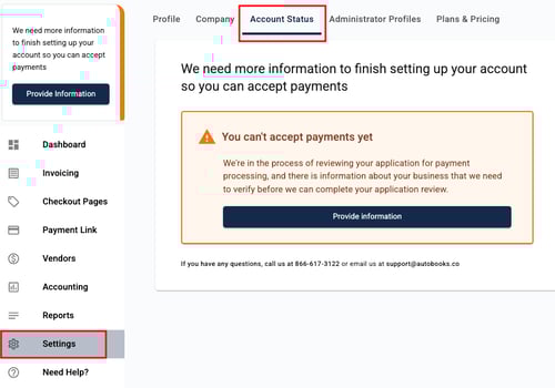 More Information request in-app